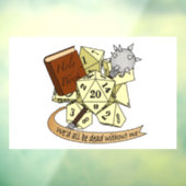 Cleric Dice Design Fensteraufkleber (Blatt 3)