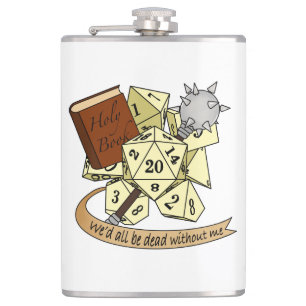 Cleric Dice Design Flachmann