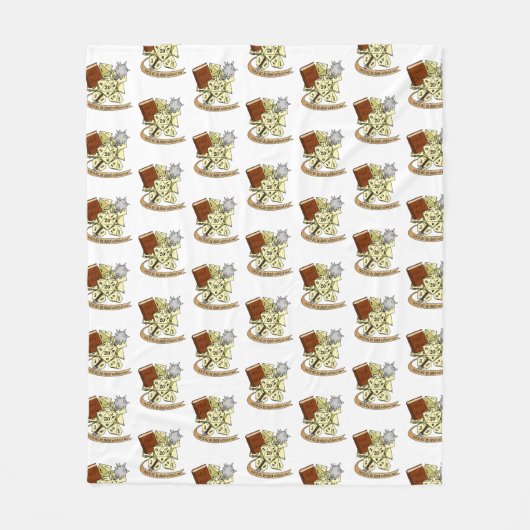 Cleric Dice Design Fleecedecke (Vorderseite)