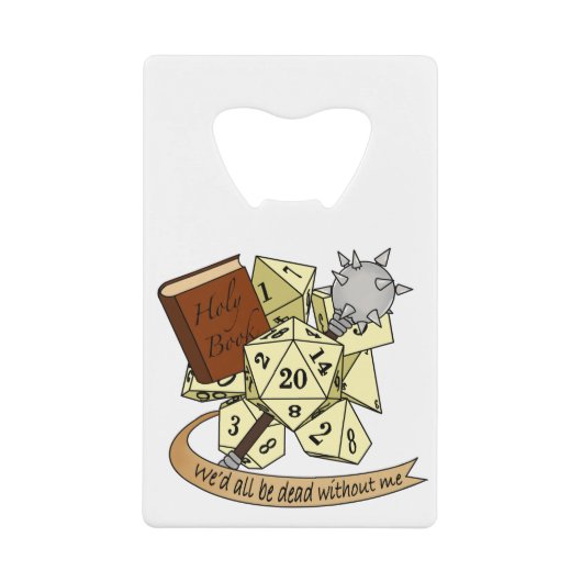 Cleric Dice Design Geldbeutel Flaschenöffner (Vorderseite)