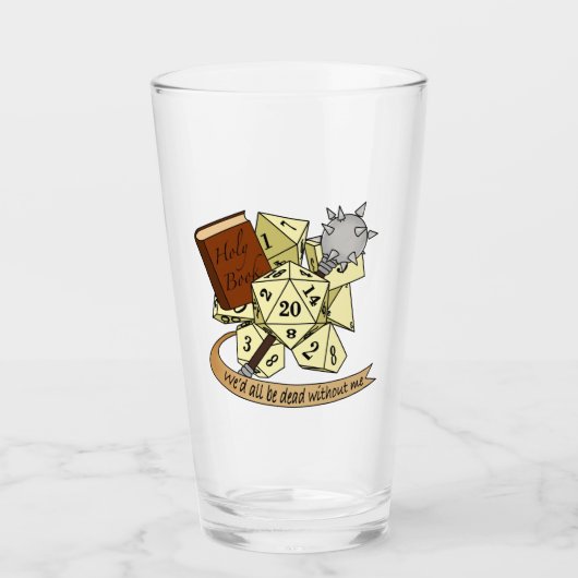 Cleric Dice Design Glas (Vorderseite)