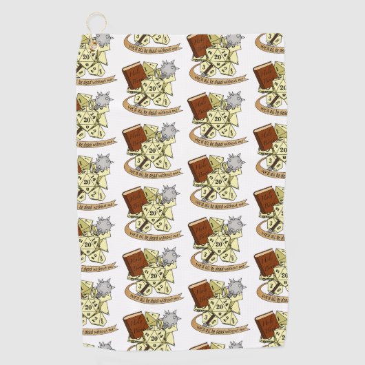 Cleric Dice Design Golfhandtuch (Vorderseite)