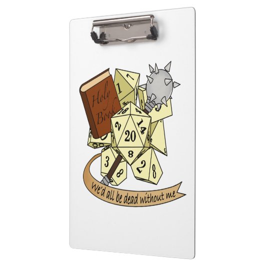 Cleric Dice Design Klemmbrett (Links)