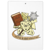 Cleric Dice Design Klemmbrett (Rückseite)