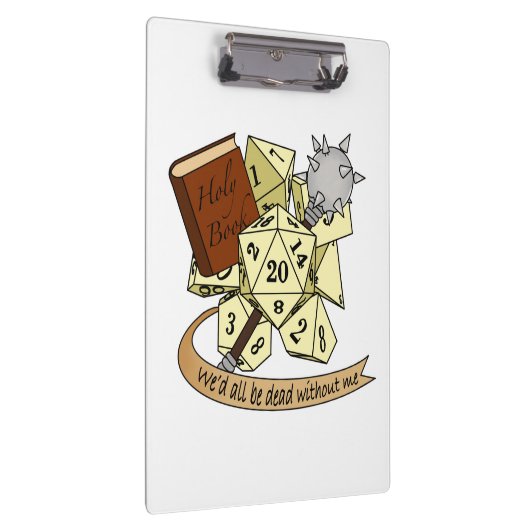 Cleric Dice Design Klemmbrett (Rechts)