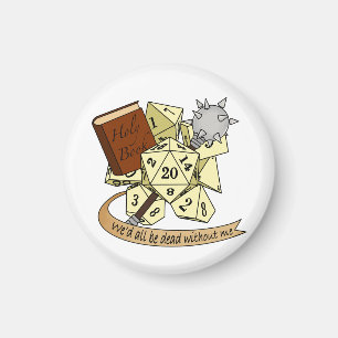 Cleric Dice Design Magnet