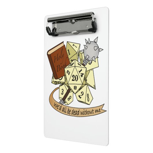 Cleric Dice Design Mini Klemmbrett (Gewinkelt2)