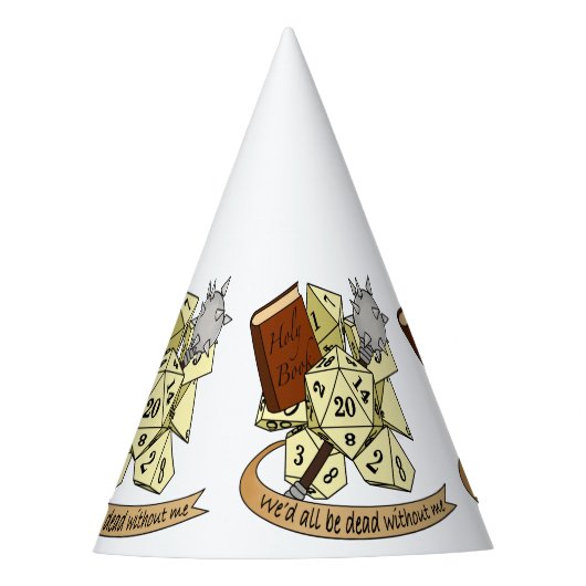 Cleric Dice Design Partyhütchen (Vorderseite)