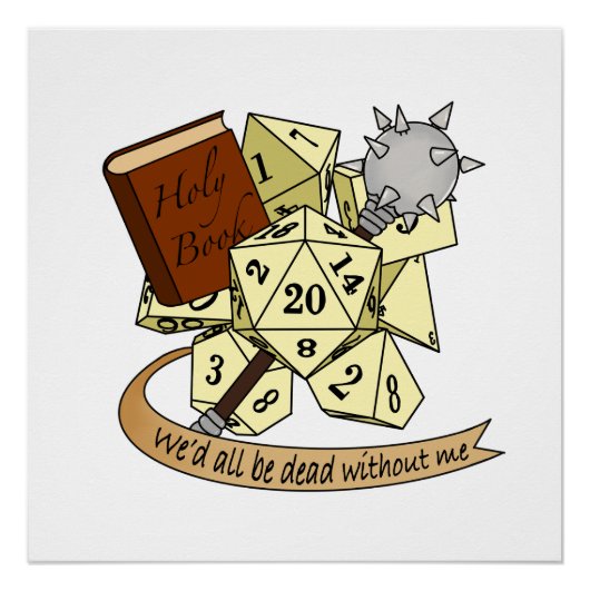 Cleric Dice Design Poster (Vorderseite)