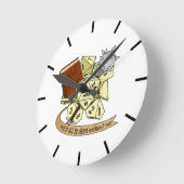 Cleric Dice Design Runde Wanduhr (Winkel)