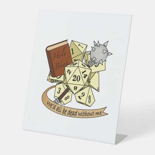 Cleric Dice Design Sockelschild (Vorderseite)
