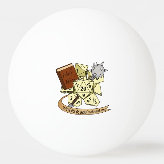 Cleric Dice Design Tischtennisball (Vorderseite)