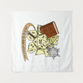 Cleric Dice Design Wandteppich (Vorderseite (Horizontal))