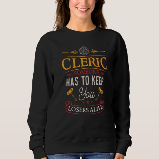 Cleric - Dungeons , RPG - Dragons Gaming Premium Sweatshirt (Vorderseite)