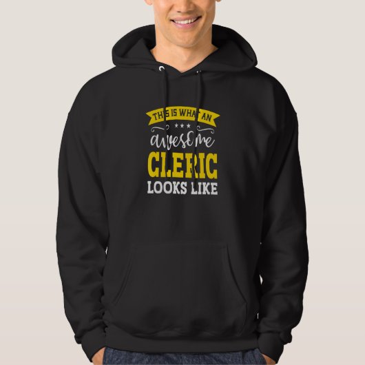 Cleric Job Title Employee Funny Worker Profession Hoodie (Vorderseite)