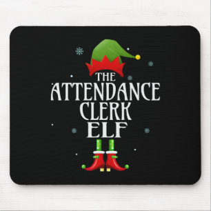 Clerk Elf Xmas Matching Family Group Mousepad