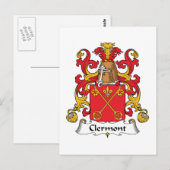 Clermont Familienwappen Postkarte (Vorne/Hinten)