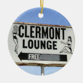 Clermont Lounge, Atlanta, Georgia, Frohe Weihnacht Keramikornament