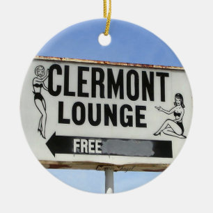 Clermont Lounge, Atlanta, Georgia, Frohe Weihnacht Keramikornament