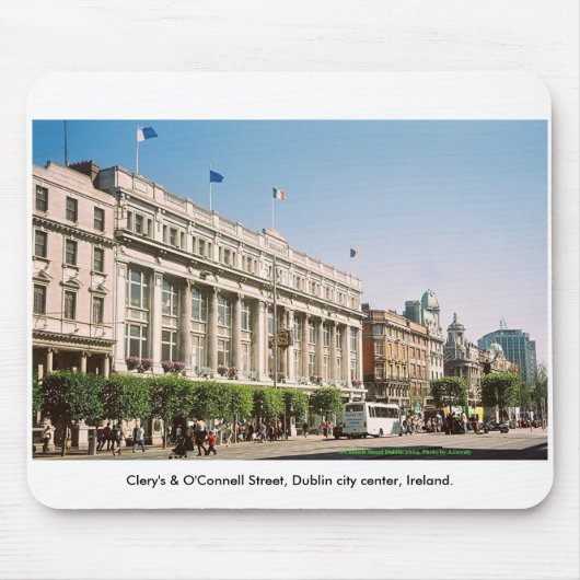 Clery's & O'Connell St. Dublin City Irland Mousepad (Vorne)