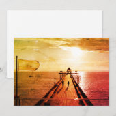 Clevedon Pier Red Sunset, Somerset, UK - Flachkart (Vorne/Hinten)
