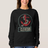 Clevedon Ship's Anchor Fun seafaring idea for sa Sweatshirt (Vorderseite)