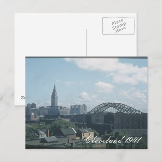 Cleveland 1941 Postkarte (Vorne/Hinten)