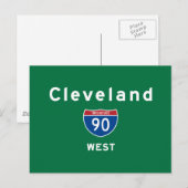 Cleveland 90 postkarte (Vorne/Hinten)