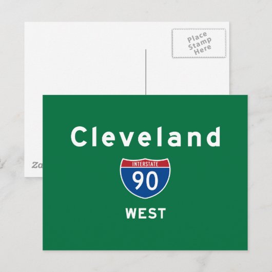 Cleveland 90 postkarte (Vorne/Hinten)