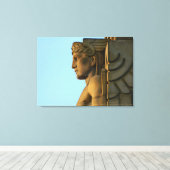 Cleveland B/W Art Deco Wrapped Canvas Leinwanddruck (Insitu (Holzboden))