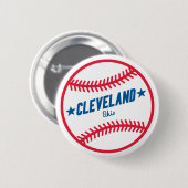 Cleveland-Baseball Button (Vorne & Hinten)