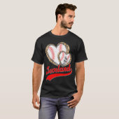 Cleveland Baseball Leopard Heart Baseball Fans T-Shirt (Vorne ganz)