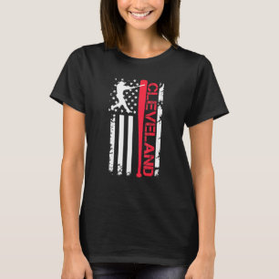 Cleveland Baseball Player Vintag Distressed USA S T-Shirt