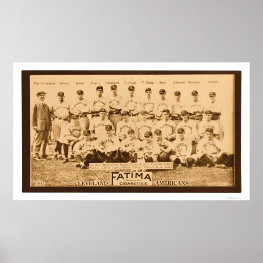 Cleveland Baseball Team 1913 Poster (Vorne)