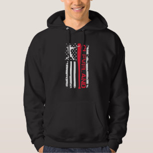 Cleveland Baseballspieler Vintage abgenutzt USA S Hoodie