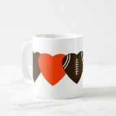 Cleveland Browns Football Herzdesign Kaffeetasse (Vorderseite Links)