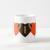 Cleveland Browns Football Herzdesign Kaffeetasse (Mittel)