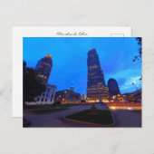 Cleveland city center at night postkarte (Vorne/Hinten)