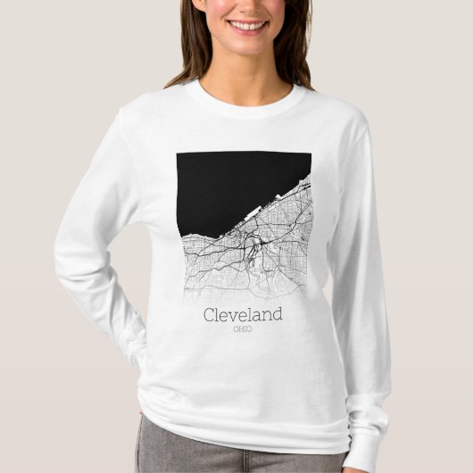 Cleveland City Map T-Shirt (Vorderseite)