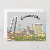 Cleveland Curve Riverview Postcard Postkarte (Vorne/Hinten)