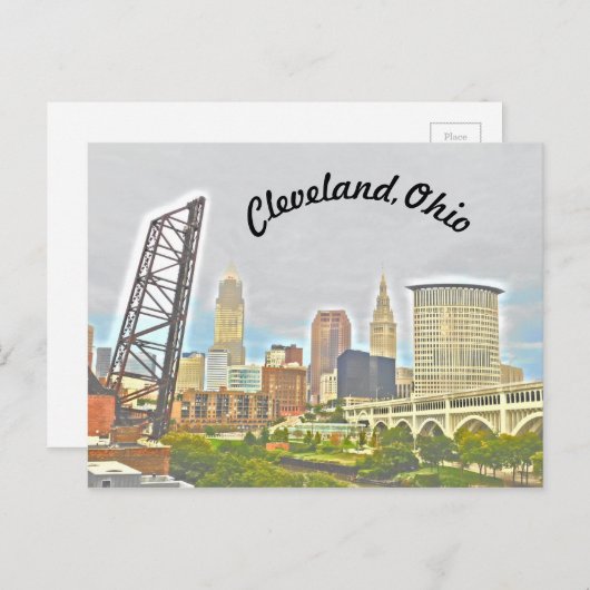 Cleveland Curve Riverview Postcard Postkarte (Vorne/Hinten)