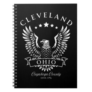 Cleveland Cuyahoga Landkreis Ohio Vintag Eagle Notizblock