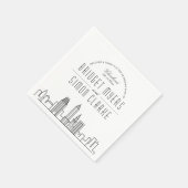 Cleveland Deko Skyline | Hochzeitsveranstaltung Na Serviette (Ecke)