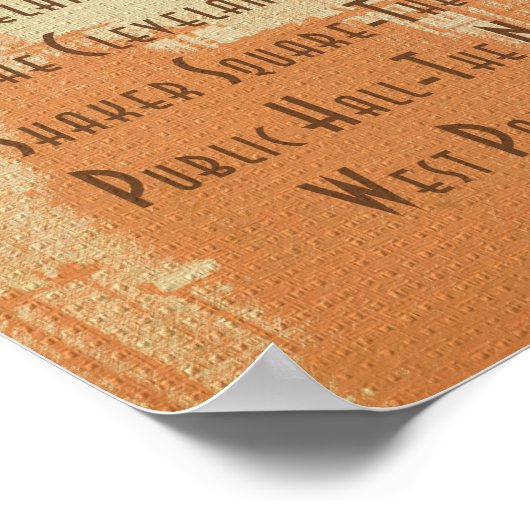 Cleveland - Es sind Sehenswürdigkeiten und Nachbar Poster (Ecke)