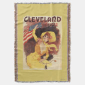Cleveland fährt amerikanisches Mädchen im Gelb rad Decke (Vorderseite Vertikal)