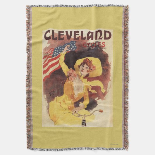 Cleveland fährt amerikanisches Mädchen im Gelb rad Decke (Vorderseite Vertikal)
