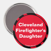 Cleveland Firefighter-Dauermagnet Magnet (Vorderseite/Rückseite)