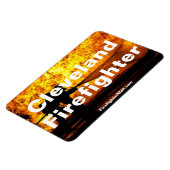 Cleveland Firefighter Flammen - flexibler Magnet (Linke Seite)