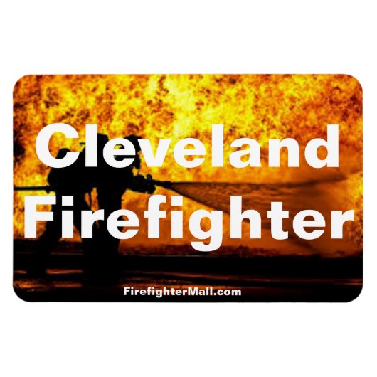 Cleveland Firefighter Flammen - flexibler Magnet (Horizontal)