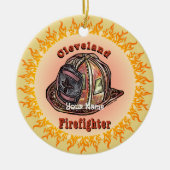 Cleveland Firefighter Keramik Ornament (Vorne)